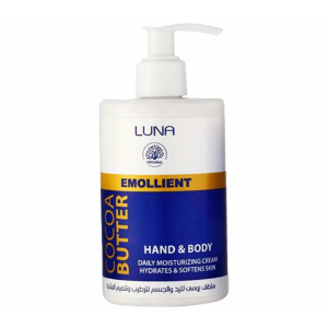 LUNA EMOLLIENT COCOA BUTTER HAND & BODY DAILY MOISTURISING CREAM 300 GM